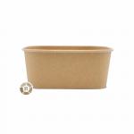 Schale rechteckig #4 Kraftpapier/PE 1000ml Höhe 7,5cm